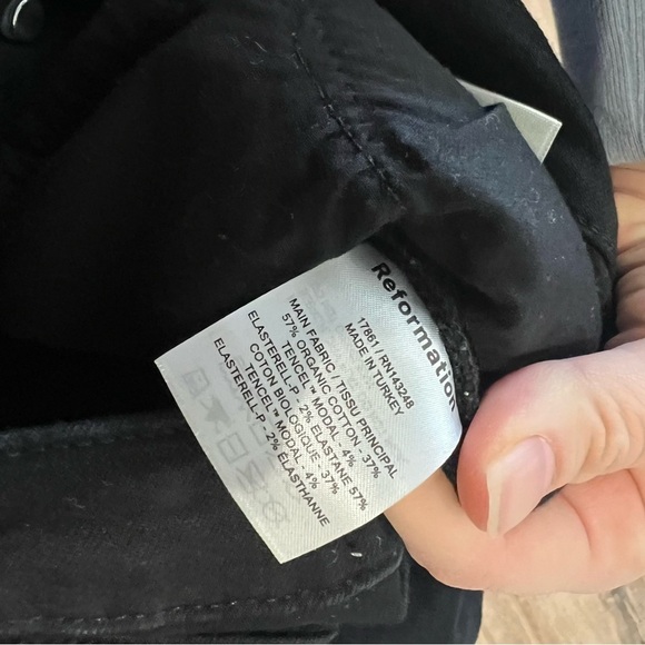 REFORMATION Jeans Faded Black Destroyed High Waist Rise Skinny Jean - Picture 7 of 11